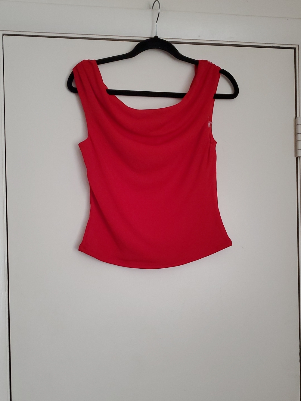 Almost Famous Red Cowl-Neck Tank Top